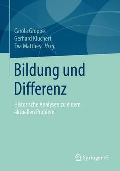Couverture de l’ouvrage Bildung und Differenz