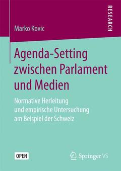 Couverture de l’ouvrage Agenda-Setting zwischen Parlament und Medien