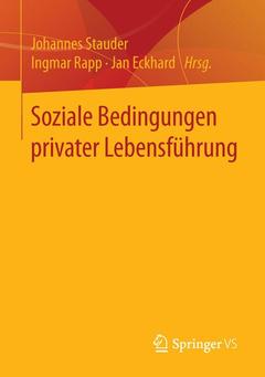 Couverture de l’ouvrage Soziale Bedingungen privater Lebensführung