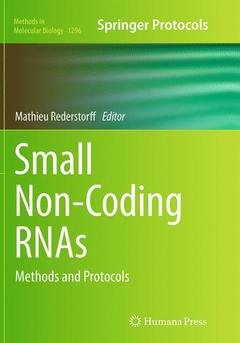 Couverture de l’ouvrage Small Non-Coding RNAs