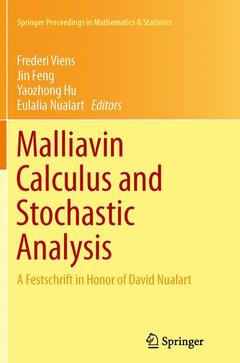 Couverture de l’ouvrage Malliavin Calculus and Stochastic Analysis