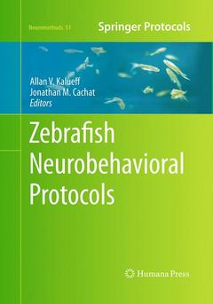 Cover of the book Zebrafish Neurobehavioral Protocols