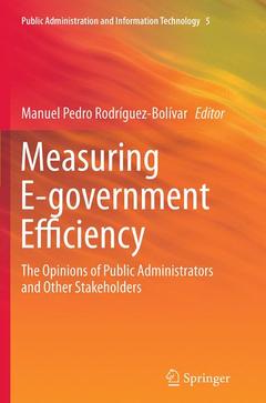 Couverture de l’ouvrage Measuring E-government Efficiency
