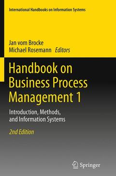 Couverture de l’ouvrage Handbook on Business Process Management 1