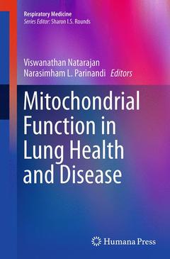 Couverture de l’ouvrage Mitochondrial Function in Lung Health and Disease
