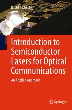 Couverture de l’ouvrage Introduction to Semiconductor Lasers for Optical Communications