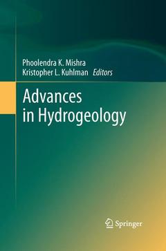 Couverture de l’ouvrage Advances in Hydrogeology