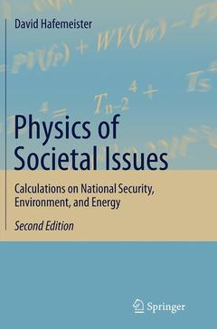 Couverture de l’ouvrage Physics of Societal Issues