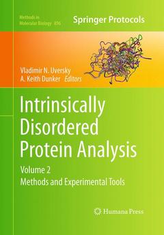 Couverture de l’ouvrage Intrinsically Disordered Protein Analysis