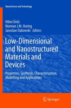 Couverture de l’ouvrage Low-Dimensional and Nanostructured Materials and Devices