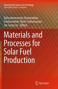Couverture de l’ouvrage Materials and Processes for Solar Fuel Production