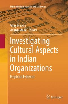 Couverture de l’ouvrage Investigating Cultural Aspects in Indian Organizations