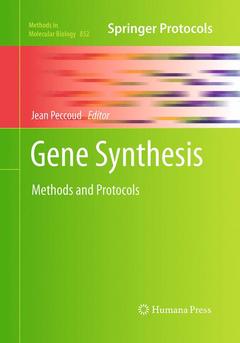 Couverture de l’ouvrage Gene Synthesis