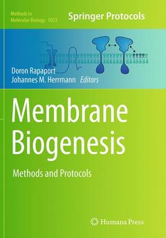 Couverture de l’ouvrage Membrane Biogenesis