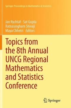 Couverture de l’ouvrage Topics from the 8th Annual UNCG Regional Mathematics and Statistics Conference