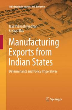 Couverture de l’ouvrage Manufacturing Exports from Indian States