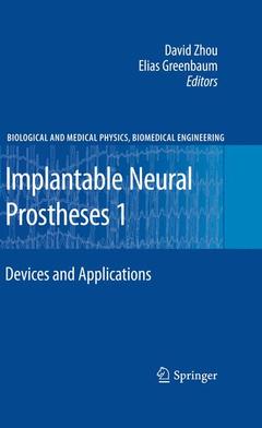 Couverture de l’ouvrage Implantable Neural Prostheses 1