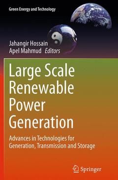 Couverture de l’ouvrage Large Scale Renewable Power Generation