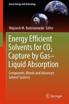 Cover of the book Energy Efficient Solvents for CO2 Capture by Gas-Liquid Absorption