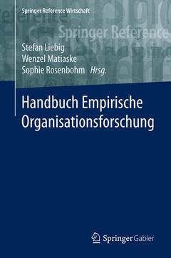 Couverture de l’ouvrage Handbuch Empirische Organisationsforschung