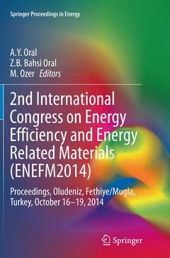 Couverture de l’ouvrage 2nd International Congress on Energy Efficiency and Energy Related Materials (ENEFM2014)