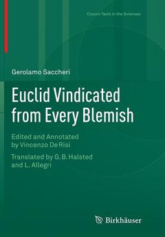 Couverture de l’ouvrage Euclid Vindicated from Every Blemish