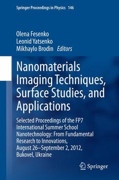Couverture de l’ouvrage Nanomaterials Imaging Techniques, Surface Studies, and Applications