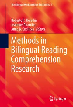Couverture de l’ouvrage Methods in Bilingual Reading Comprehension Research