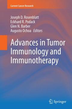 Couverture de l’ouvrage Advances in Tumor Immunology and Immunotherapy
