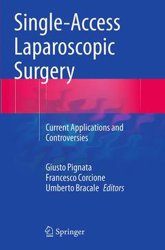 Couverture de l’ouvrage Single-Access Laparoscopic Surgery