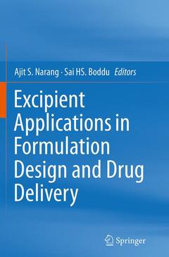 Couverture de l’ouvrage Excipient Applications in Formulation Design and Drug Delivery