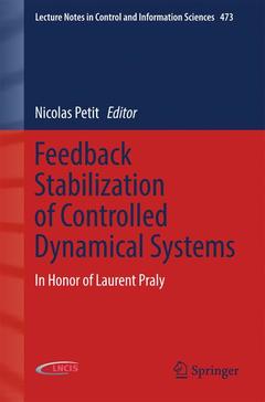 Couverture de l’ouvrage Feedback Stabilization of Controlled Dynamical Systems