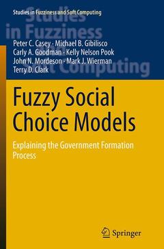 Couverture de l’ouvrage Fuzzy Social Choice Models