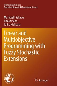 Cover of the book Linear and Multiobjective Programming with Fuzzy Stochastic Extensions