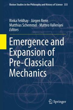 Cover of the book Emergence and Expansion of Preclassical Mechanics