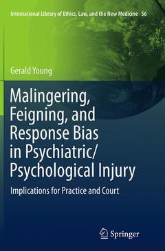 Couverture de l’ouvrage Malingering, Feigning, and Response Bias in Psychiatric/ Psychological Injury