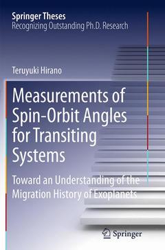 Couverture de l’ouvrage Measurements of Spin-Orbit Angles for Transiting Systems