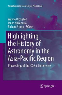 Cover of the book Highlighting the History of Astronomy in the Asia-Pacific Region