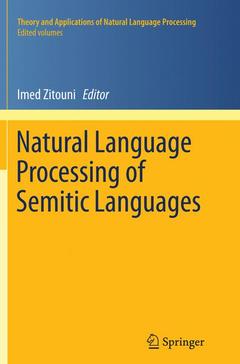 Couverture de l’ouvrage Natural Language Processing of Semitic Languages