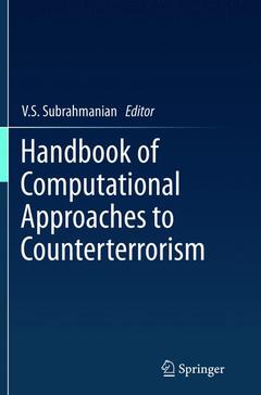 Couverture de l’ouvrage Handbook of Computational Approaches to Counterterrorism
