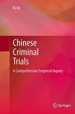 Couverture de l’ouvrage Chinese Criminal Trials