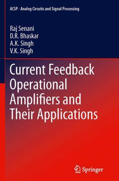 Couverture de l’ouvrage Current Feedback Operational Amplifiers and Their Applications
