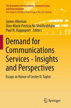 Couverture de l’ouvrage Demand for Communications Services – Insights and Perspectives