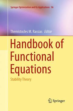 Couverture de l’ouvrage Handbook of Functional Equations
