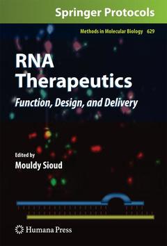 Couverture de l’ouvrage RNA Therapeutics