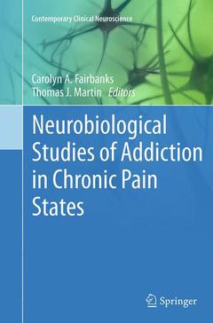 Couverture de l’ouvrage Neurobiological Studies of Addiction in Chronic Pain States