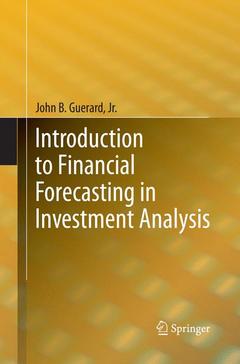 Couverture de l’ouvrage Introduction to Financial Forecasting in Investment Analysis