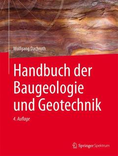 Couverture de l’ouvrage Handbuch der Baugeologie und Geotechnik