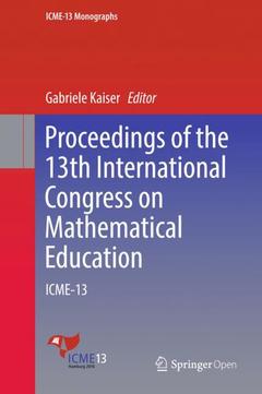 Couverture de l’ouvrage Proceedings of the 13th International Congress on Mathematical Education