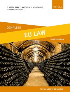 Couverture de l’ouvrage Complete EU Law